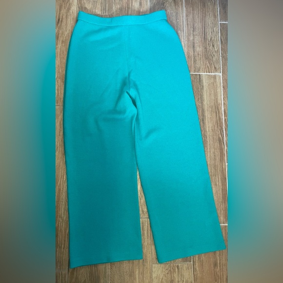 St John Collection by Marie Gray Teal Knit  Pants - Picture 3 of 5